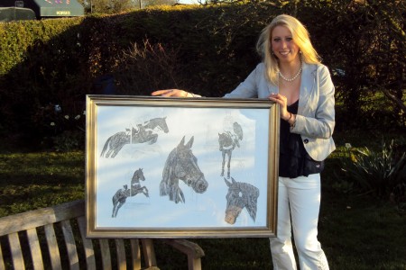 Ginny Howe mit ihrer Zeichnung von Cavort